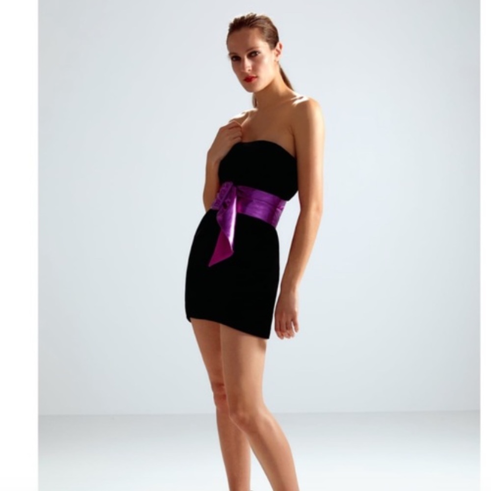 Zara limited Edition Velvet strapless  mini dress